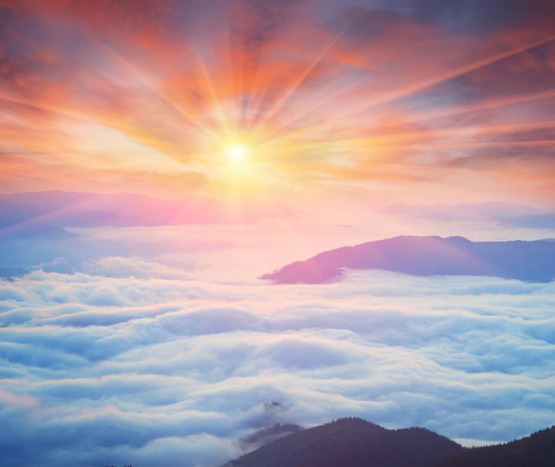 Sun above the clouds
