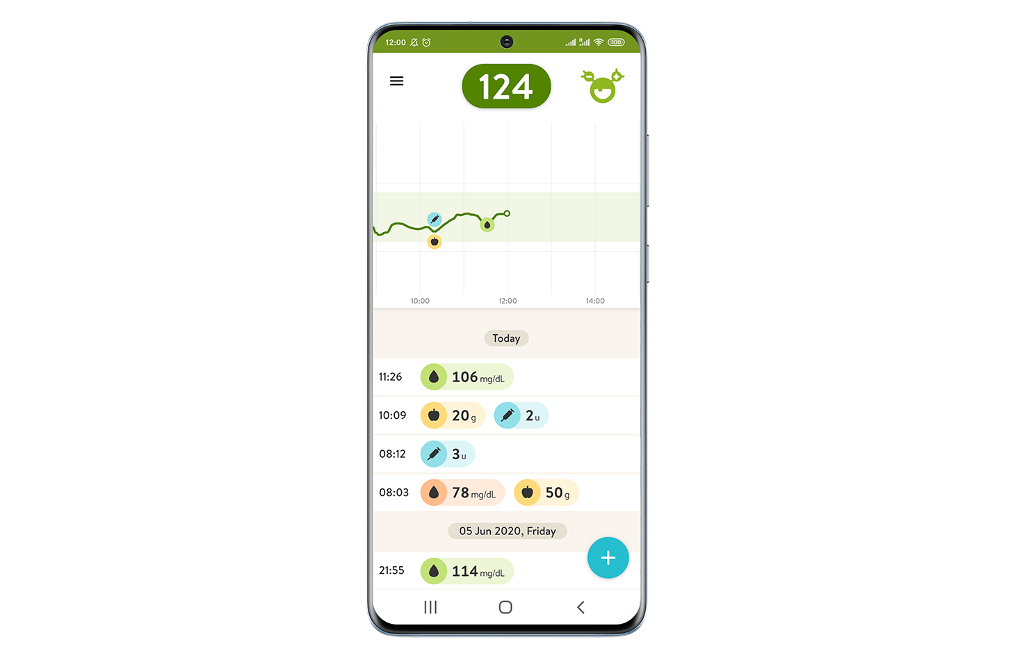 mySugr App Screen New CGM Interface