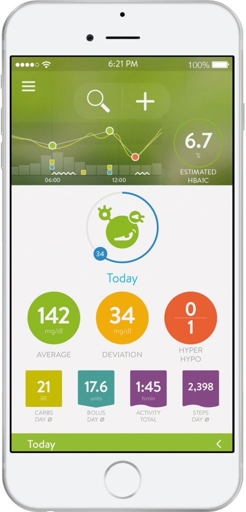mySugr Logbook Homescreen