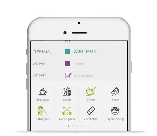 mySugr Logbook tags