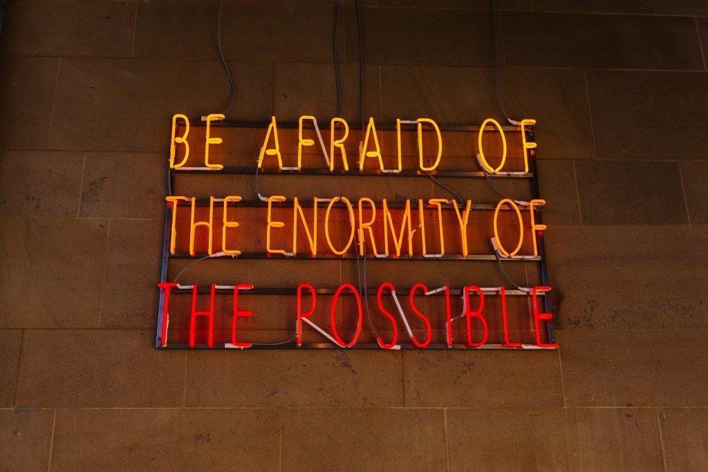 Neon sign about possibilities