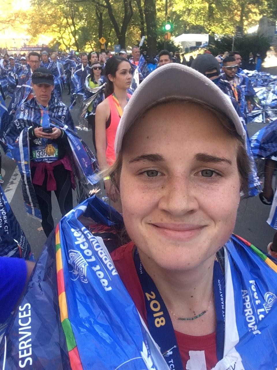 Kirsten New York Marathon Finish Face