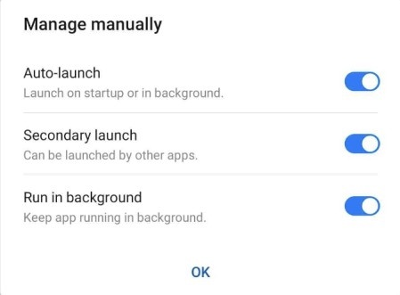 Manage manually