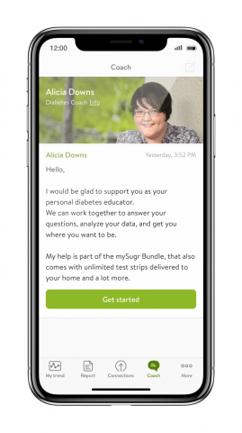 mySugr App: Coach Screen