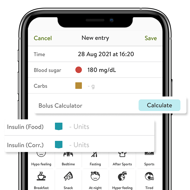 mySugr bolus calculator